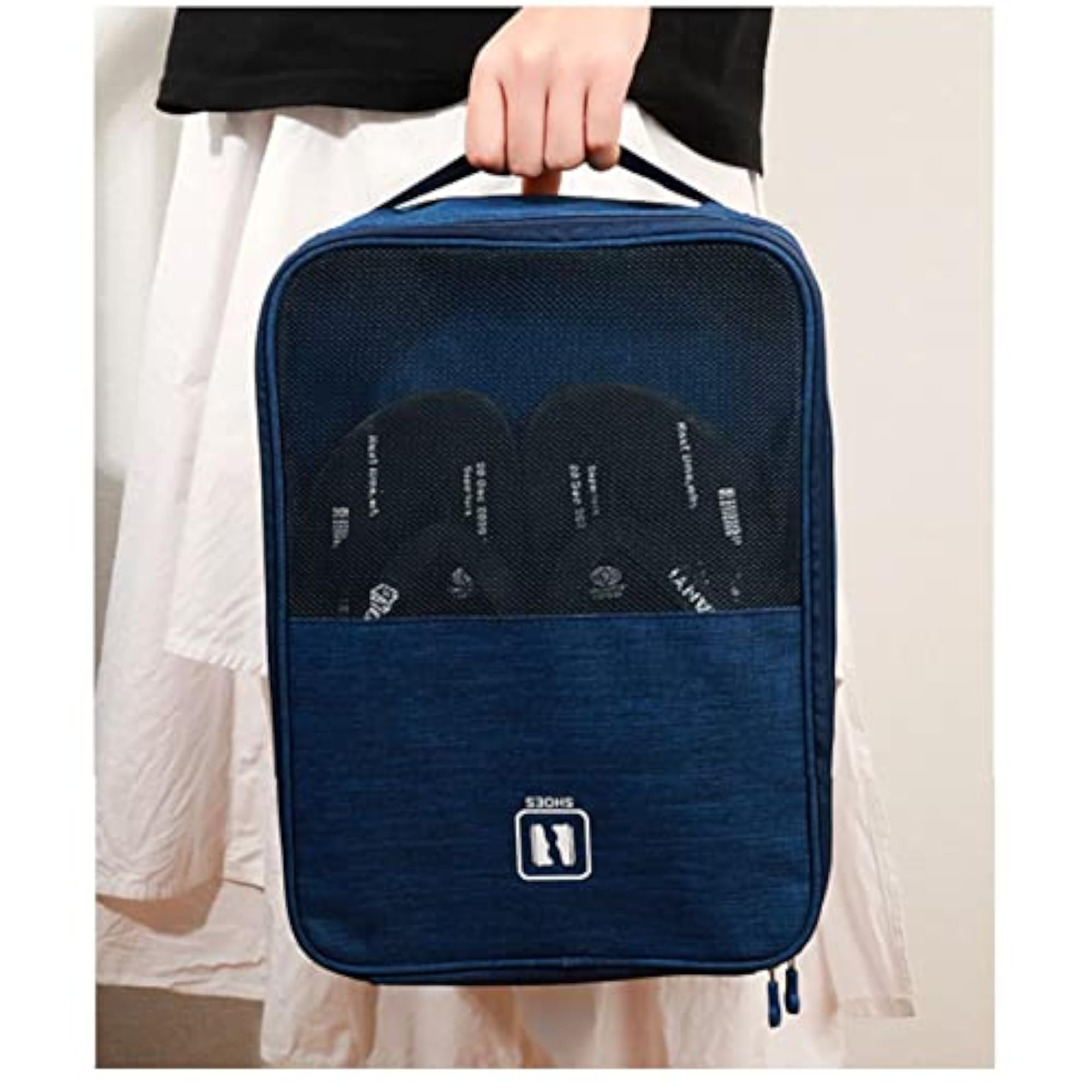 Large Capacity Travel Shoe Bag, 3-Layer Wear Resistant