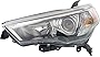 EVAN FISCHER Headlight Assembly Compatible with 2014-2019 Toyota 4Runner Halogen Black Interior Driver Side