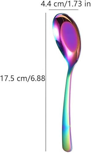 Miniatura 2 de 5 cucharas de sopa, cuchara de acero inoxidable, cucharas con acabado espejo, cucharas de servir de cocina, cuchara de postre, cuchara de café,