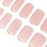 DANNI＆TONI Glazed ジェルネイルシール ネイルシール ２週間長持ち 無臭 防水 SGS認定 ネイルシール 硬化タイプ ジェルシールネイル ジェルネイル マニキュア シール ツール付き (Pearl Nude)