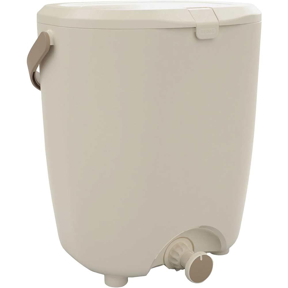 15L Bokashi Kitchen Composter | 40% Recycled Plastic | Rapid Fertiliser & Compost | Odour-Free Airtight Lid | Beige