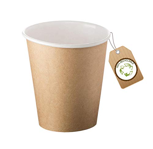 Lot De 500 Gobelets Carton 75 Ml – Blanc Écologique Pour Café, Eau, Boissons Chaudes & Froides