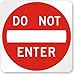 SmartSign - X-R5-1-HI-30x30-DNE Do Not Enter MUTCD Compliant Sign By | 30