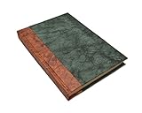 Nepali Eco Writing Journal with Vintage Handmade Lokta Paper, Clean-cut, Made in the Himalayas of Nepal, 6x9 Inches (Forest Green, Standard)