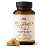Serene Herbs Paraclara Wormwood Cleanse for Humans - Black Walnut Hull Clove Detox, Natural Gut Health Supplement for Children & Adults - Improve Digestion & Energy - 60 Capsules
