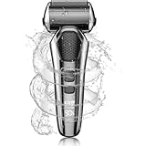 DYKL 電動シェーバー 往復式 3枚刃 電気シェーバー メンズ ひげそり 髭剃り 深剃り IPX7防水 水洗い可能 乾湿両用 低騒音 大型LCD画面 残量表示 Type-C充電式 高耐久 お風呂 持ち運び便利 旅行 出張 車内常備 男性 父の日 プレゼント ギフト 日本語取扱説明書付き