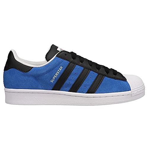 adidas Mens Superstar Lace Up Sneakers Shoes Casual - Black,Blue - Size 8 D