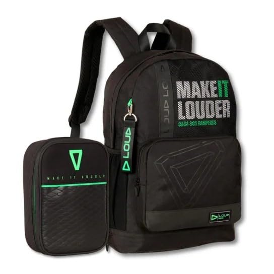Kit Mochila Costa LOUD Estojo BoX Grande Masculino Notebook