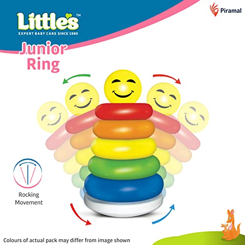 Little's Junior Ring | Stacking Toys for Kids | 6 rings Multi-Colour Kids Toys | Colorful Toddler Activity Toys | Baby toys | Motor and Reasoning skills (Image - 5)