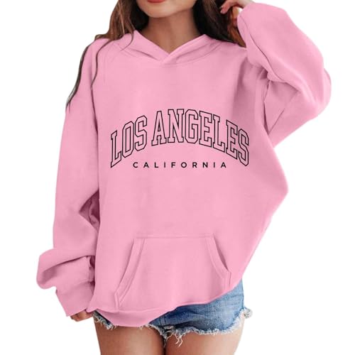 Los Angeles Sweatshirt Hoodie Girls Kids Youth Cute Graphic Y2k Pullover Tops Long Sleeve Lightweight Fall Outfits4
