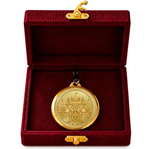 Image of DIVINITI 24K Gold Plated Double-Sided Religious Pendant with Premium Gift Box, Spiritual Locket for Men & Women, Devotional Jewellery for Gifting & Everyday Wear