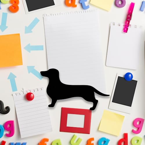 Imán decorativo refrigerador Dachshund negro miniatura 4