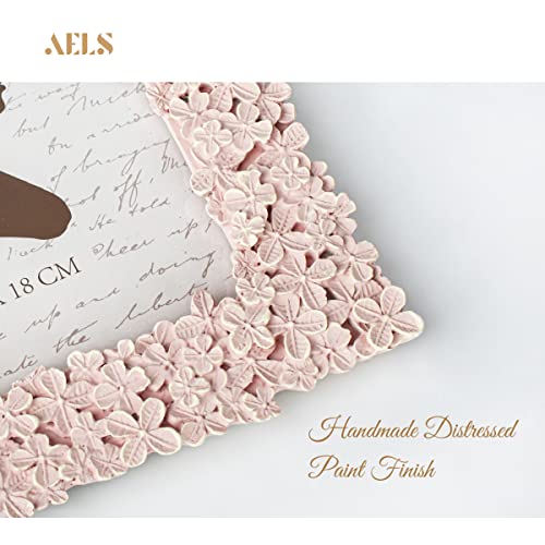 Aels 5X7 Inch Vintage Picture Frame, Elegant Antique Photo Frames With Glass Front, Photo Display, Tabletop Wall Hanging, Gift Ideas, Pink Flowers #TOP4