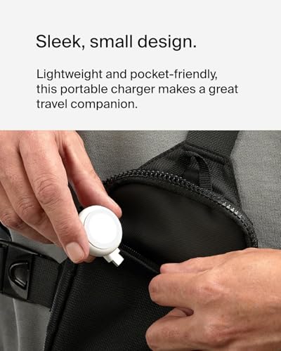 Image of Belkin BoostCharge USB-C Portable Charger for Apple Watch (MFi Certification, for Apple Watch Series 9, Series 8, Series 7, Ultra, etc., Compatible with MacBook, iPhone 15, etc., White)