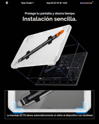 Miniatura 5 de Spigen Ez Fit Protector Pantalla 1 Unidad Para Tesla Model Y L 2026 16