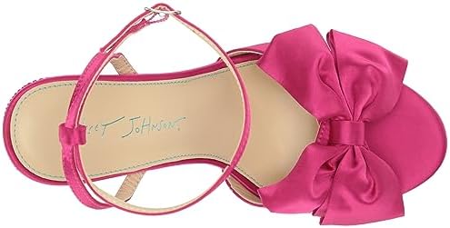 Betsey Johnson Women's Maddy Heeled Sandal, Fuschia, 8 | Image 4