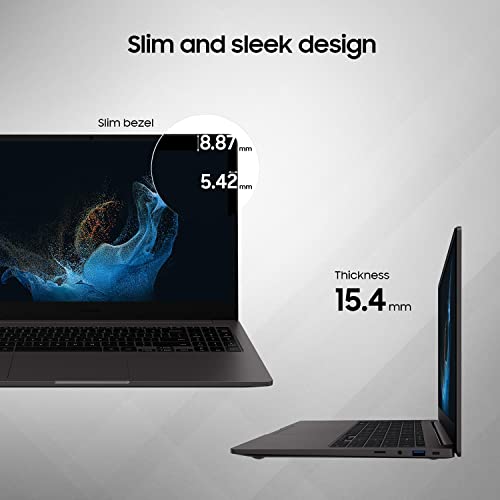 Image of Samsung Galaxy Book2 Intel 12th Gen core i5 39.6cm (15.6 inch) FHD LED Thin & Light Laptop (8 GB /256 GB SSD /Windows 11 /MS Office /Backlit Keyboard /Finger Print Reader /Graphite /1.57Kg), NP750XED-KB1IN