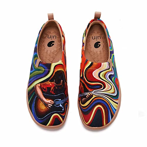 UIN Men's Walking Travel Shoes Slip On Canvas Casual Loafers Lightweight Comfort Fashion Sneaker Starfish Wish