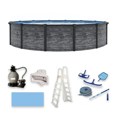 Blue Wave Marbella 24-ft Round 52-in Deep Above Ground Swimming