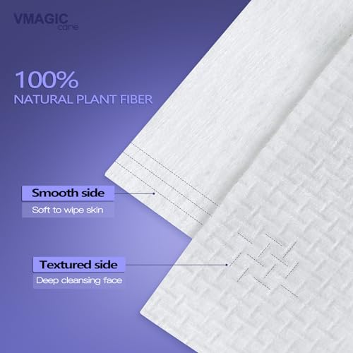 Disposable Face Towel 60 Count Cotton Tissue Dry Face Wipes Face Cloths for Women Ultra Soft CleanTowels for Washing Face Makeup Removing 20x20cm (EF Pattern) - Image 3