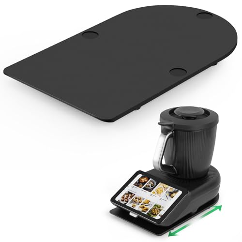 ANBOXIT Gleitbrett TM7 für Thermomix Brett für Thermomix mit Teflon-Füßen Leicht Gleitendes Acryl Slider - Schwarz