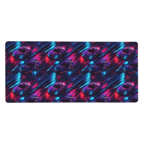 Grand tapis de souris de jeu voiture de course tapis bureau bords cousus