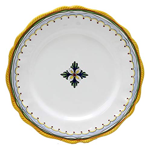 RAFFAELLESCO SIMPLE Dinner Plate [001/S-RAF] ~ Authentic hand painted in Deruta, Italy. Original design. Shipped from the USA with Certificate of Authenticity.