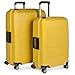 JASLEN - Juego Maletas de Viaje Rígidas 4 Ruedas Trolley. Polipropileno. 2 Tamaños Mediana y Grande. Comodas y Ligeras. Cierre Hermético Anti Robo. Candado TSA. Calidad. 161100, Color Mostaza