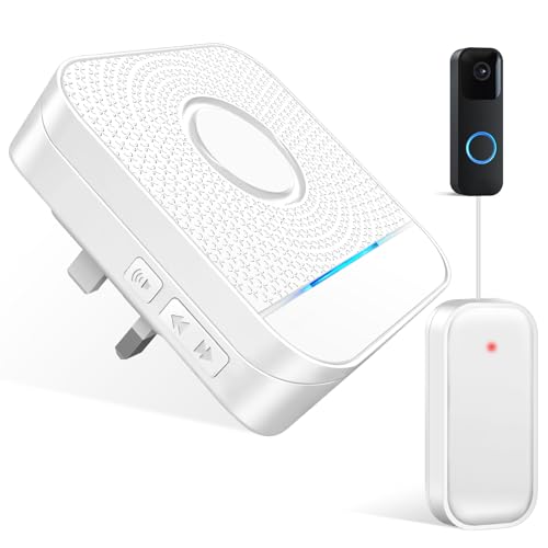 BITIWEND Wireless Doorbell Extender Converts for Blink Video Doorbell 1st & 2nd Gen into Wireless Door Bell with 656 FT Range 58 Chimes & 0-110 dB Door Chime (APP Select Mount with Wiring)
