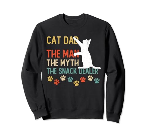 Cat dad man myth snack dealer Father Day kirry owner kitten Sudadera