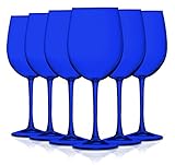 Cobalt Blue 19 oz Wine Glasses - Set of 6 by TableTop King - Additional Vibrant Colors Available