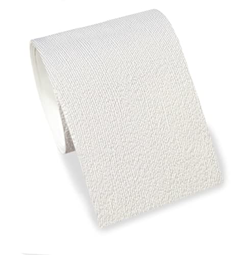 1peak Selbstklebende weiße Bordüre in Tapetenoptik mit Leinenstruktur,...