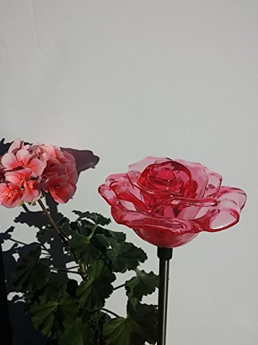 Beautiful Solar Red Rose Light, Flower Garden Stake Outdoor Yard Decor Landscape Led Lamp Lights, Great Gift #TOP2