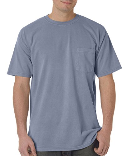 Comfort Colors Men's Adult Ring-Spun Pocket Tee Washed Denim
