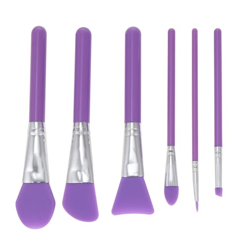 Gogogmee Juego de 6 Brochas de Maquillaje de Silicona para Aplicar Base y Mascarillas, Pinceles Prácticos y Suaves para Cejas, Ideales para Mujeres