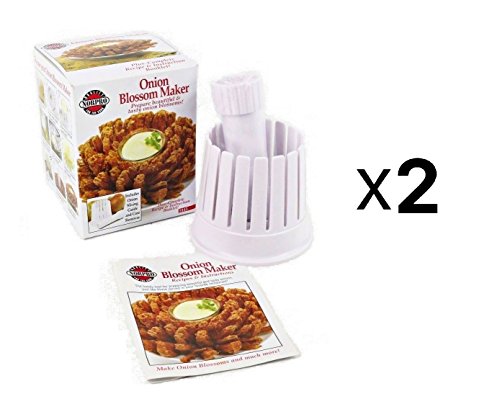 Norpro Blooming Onion Blossom Maker, White, Fry Slicer & Core Remover (2-Pack)