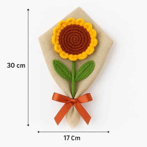 Image of TIED RIBBONS Gift for Mom, Birthday Gift for Mom Women Wife Mother in Law Mummy (Sunflower Handcrafted Flower with Ceramic Coffee Mug & Greeting Card) - Anniversary Birthday Gift Set