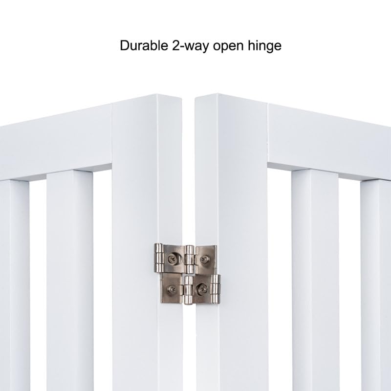 Image of Kids & Pets Safety Gate Partition | Extra Long Fence Pet Safety Barrier for Doorway, Stairs & Hallway - Freestanding Wide Puppy Gate Room Divider for Home Indoor Use (2 Panel)