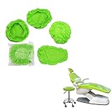 coprisedile per poltrona dentale, sedia dentale copre, pelle pu antipolvere sgabello da dentista sedile schienale fodera per dentista protettore custodia protettiva impermeabile elastica,(color:verde)