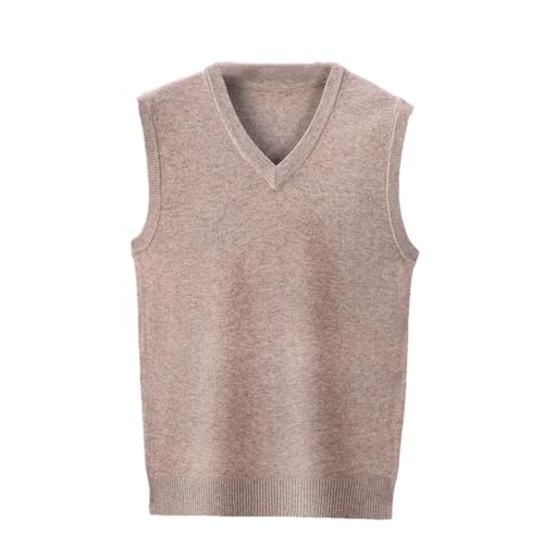 Men's Knitted Sweater Vest V-Neck Solid Color Business Casual Sleeveless Pullover Outwear - Main Image