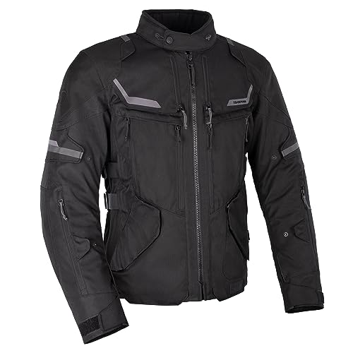 Oxford Rockland 4 Season, Chaqueta de Moto 3 en 1 Hombre, Negro, S