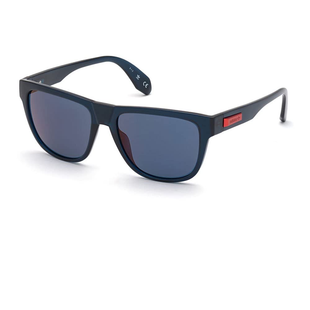 adidas Originals OR0035 Gafas de Sol Unisex, Gafas de Sol Ligeras para Hombre y Mujer, Forma de Lente Navigator, Lentes de Espejo Azul, Azul Luminoso