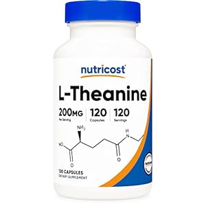 Nutricost L-Theanine 200mg, 120 Capsules, Double Strength – Non-GMO, Gluten Free