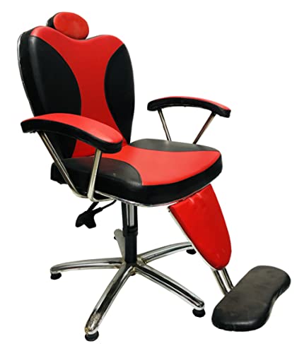 Stylish Salon Beauty Parlor Cutting Makeup Facial Chair for Men & Women with Heavy Duty Hydraulic & Push Back System, Cushion seat Back