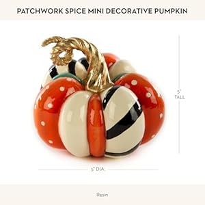 Mackenziechildsminipatchworkspicepumpkindecorativeresinautumnandhalloweenhomedecor Urban Country Home Decor Mackenzie childs mini patchwork spice pumpkin decorative resin autumn and halloween home decor urban country home decor