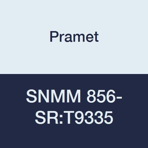 SNMM 856-SR:T9335 Carbide Indexable Turning Insert, Steel (P30), Negative, 1.00" I.C., 5/16" Thick, CVD, DOC=.197"-.630", Feed Rate=.028"-.063"/Rev, 90 Degree Square, Black (Pack of 10)