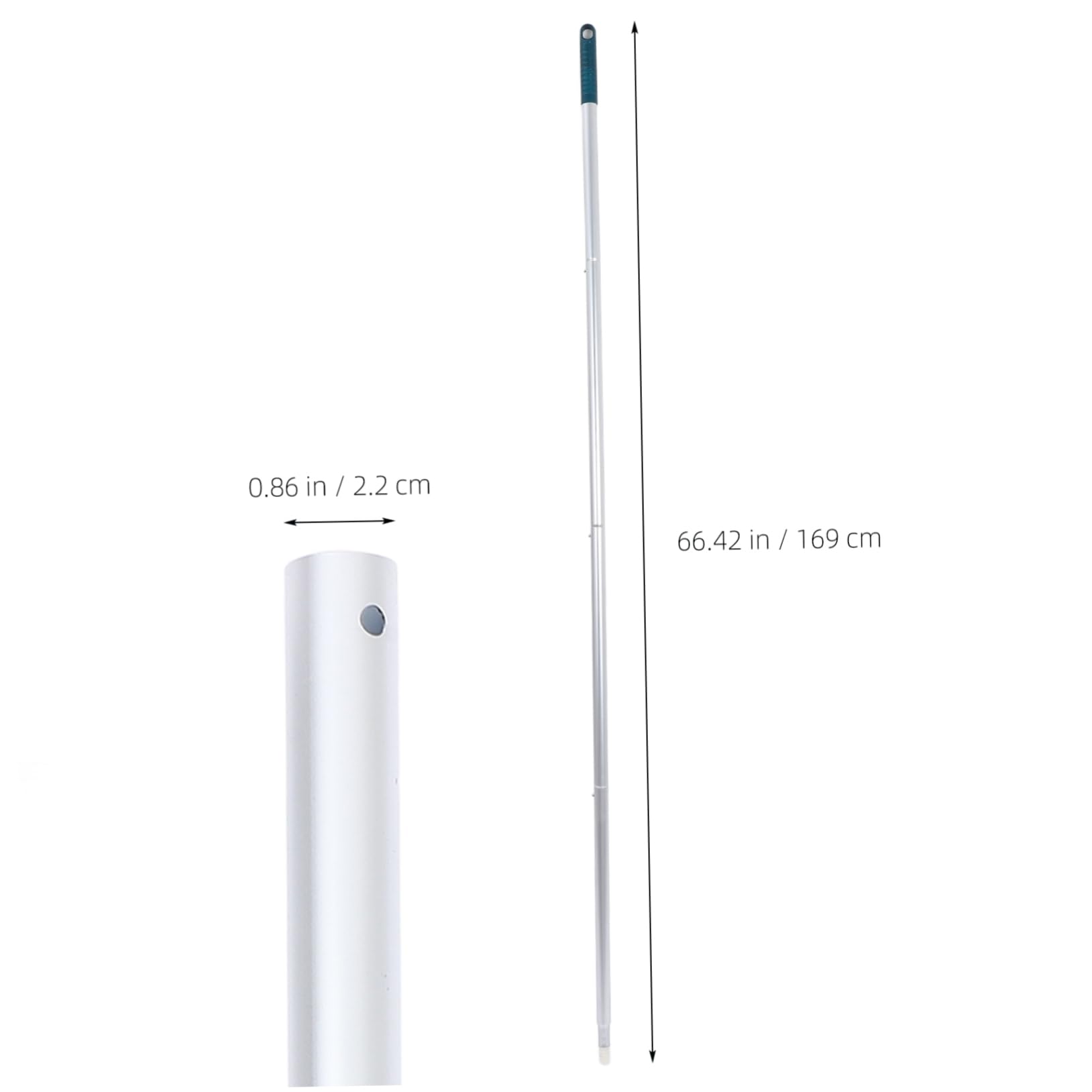 ERINGOGO 1Set Stainless Steel Mop Handle Extension Rod Section Mop Pole Replacement for Efficient Cleaning Hard to Reach Areas and Compatible with Various Mop