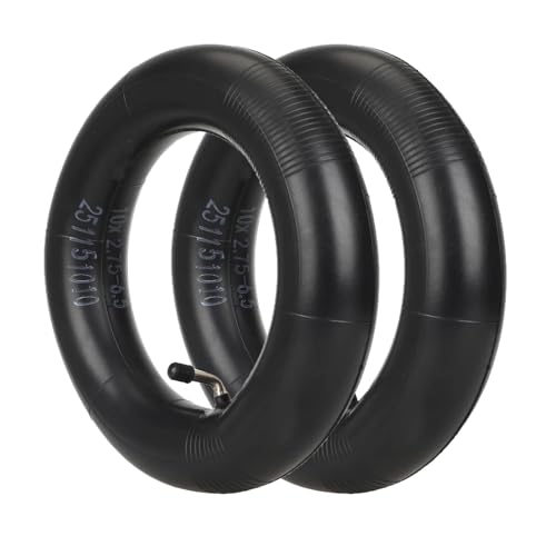 CERFFOOL 10 x 2.75-6.5 Inner Tube for Zero 10X/VSETT Replacement Wheel with 90° Angled Valve Thick Heavy Duty Tire Accessories for Electric Scooter (2pcs)