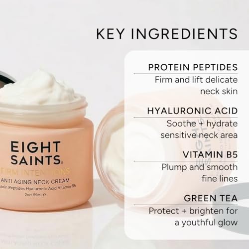 Eight Saints Firm Intentions Anti Aging Neck Cream, Natural & Organic, For Firming Skin and Reducing Wrinkles, 2 Ounces - Image 6