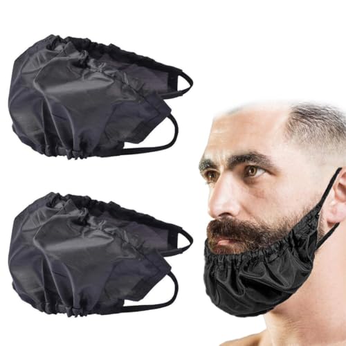 XOXVURI Bartabdeckungen Gesichts Bart Schürze Bart Bandana Gesichtsbart Schürze Kappen Bart Bib Schutz Bartabdeckung Schnurrbartschutz Bandana Männer Gesichtsbehaarung Bib Bibnet Guard 2 Stück